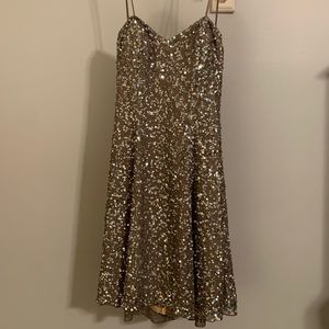 Scala sequin strapless dress